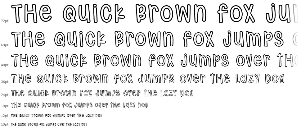 Hodgepodgery Outlinefont waterfall