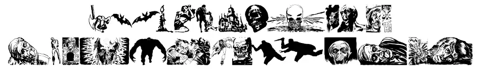 Horror Dingbats Eerie Editionfont specimens