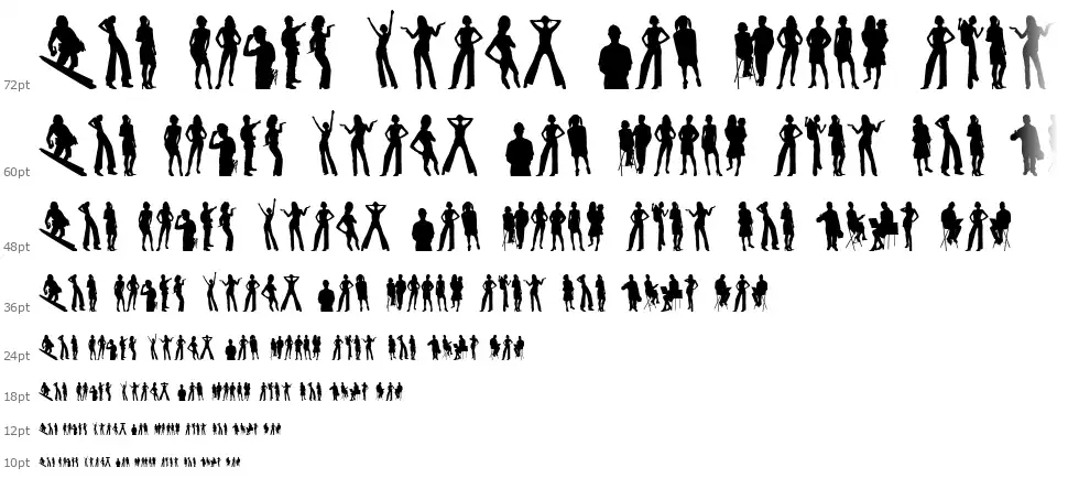 Human Silhouettesfont waterfall