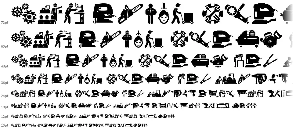 Industrial Workerfont waterfall