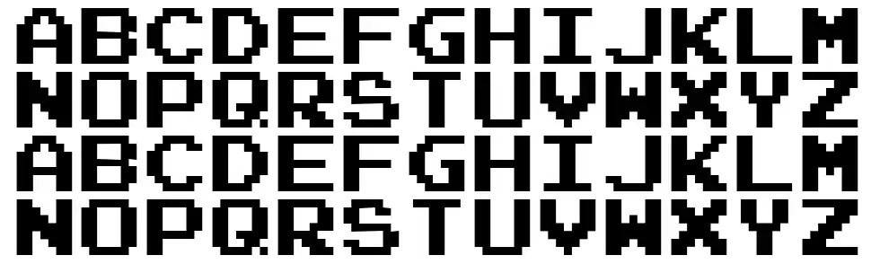 Joystixfont specimens