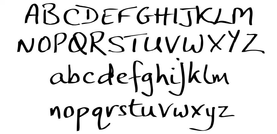 JP Hand Straightfont specimens