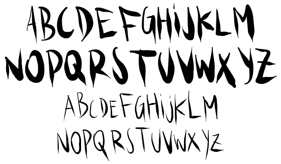 Ks.Brushfont specimens