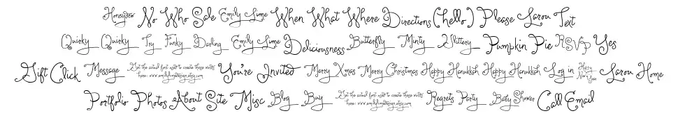 Larou Wordsfont specimens