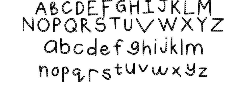 Lenan Dottedfont specimens