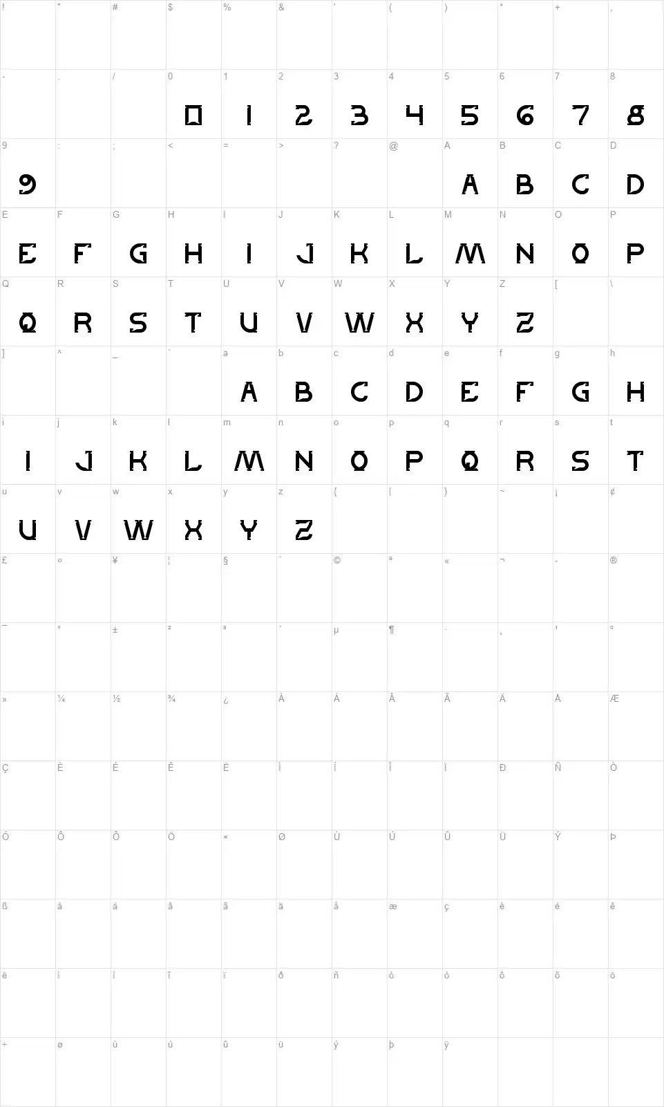 Lets get it onfont character map