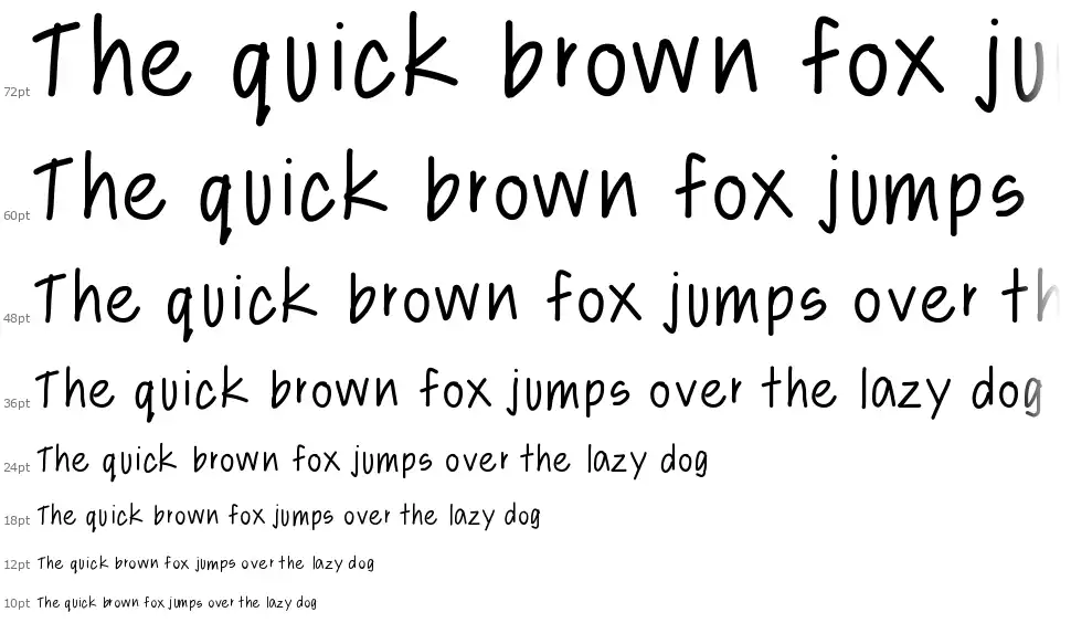 Libbys Handfont waterfall