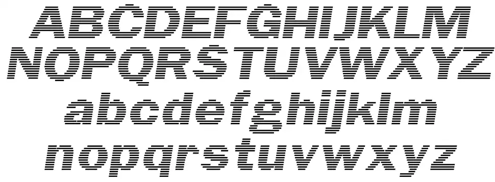 Linear Beamfont specimens