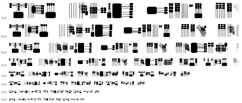 Lines and Objectsfont waterfall