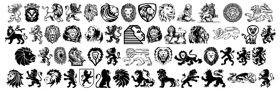 Lionsfont specimens