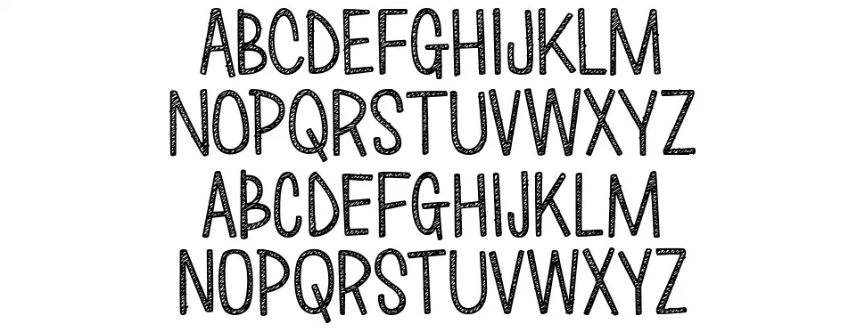 Love Monster Sketchedfont specimens