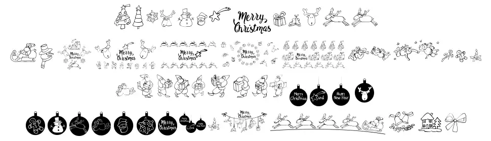 Merry Christmasfont specimens
