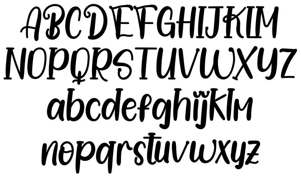 Minimalist Happinessfont specimens