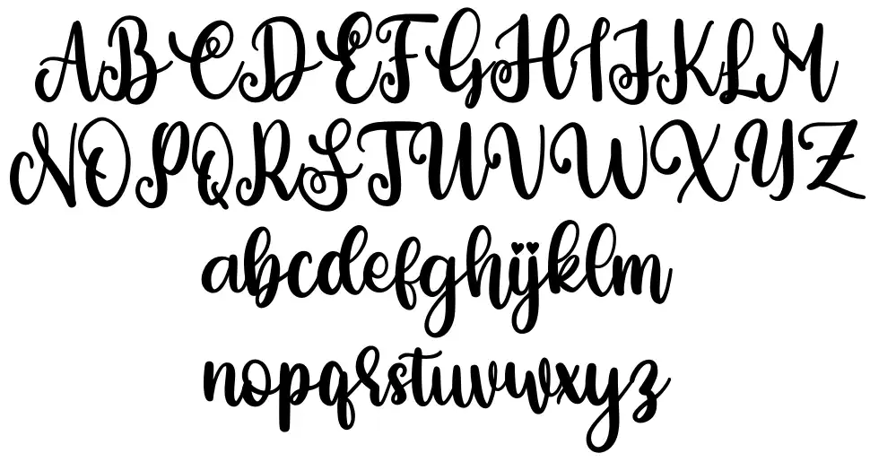 Miss Youfont specimens