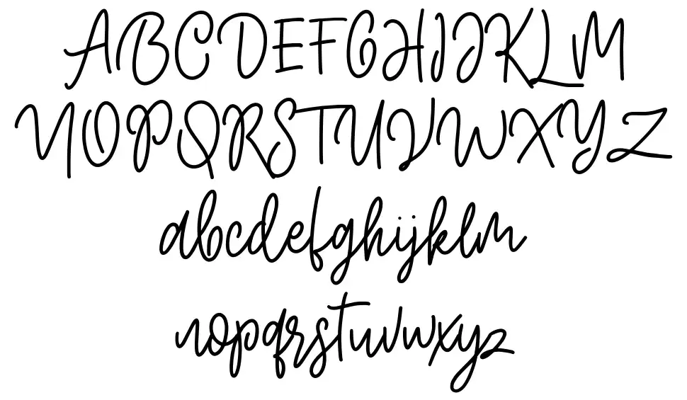 Mollysh Scriptfont specimens
