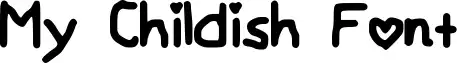 My Childish Font