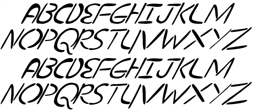 Nuevo Stencilfont specimens