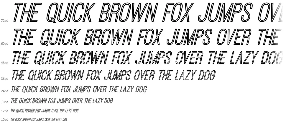 Ostrich Sans Inlinefont waterfall