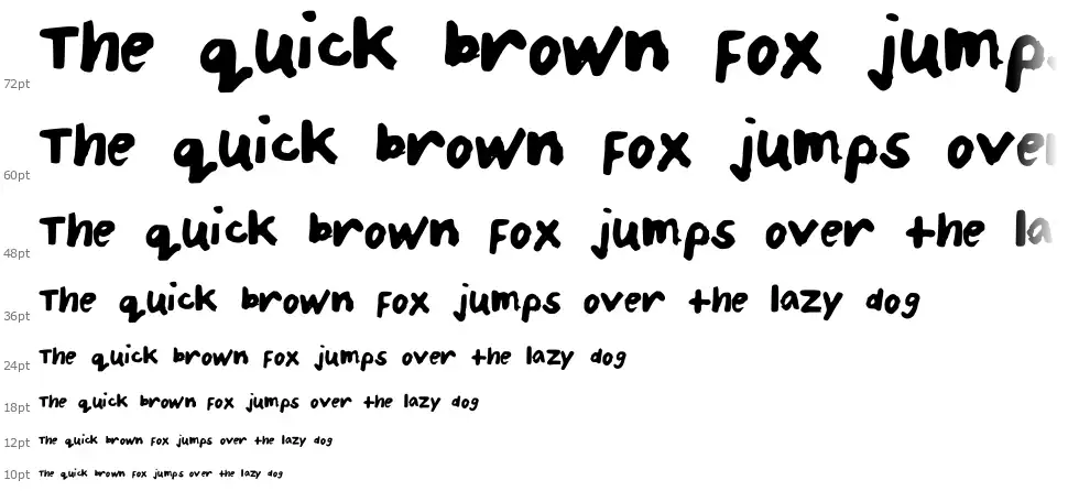 Patrices Handwritingfont waterfall