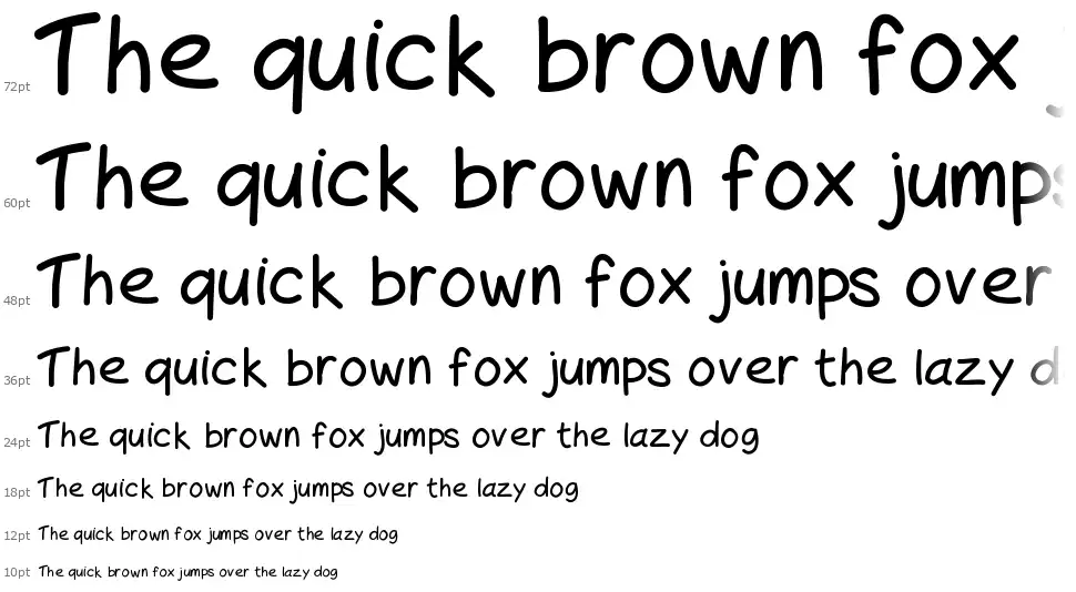 Peax Handwritingfont waterfall