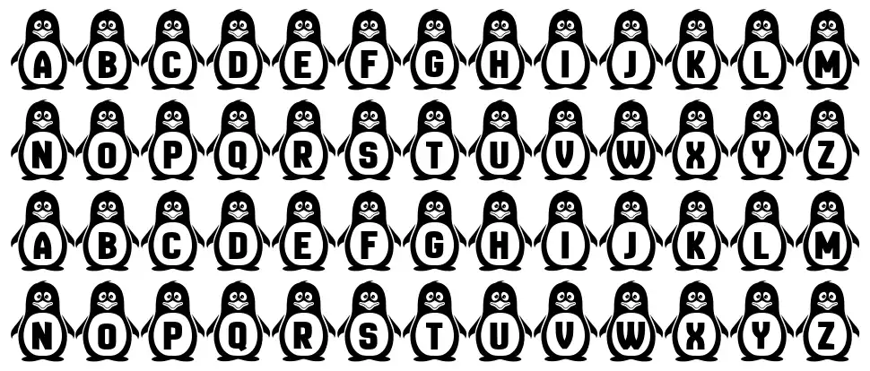 Penguinsfont specimens
