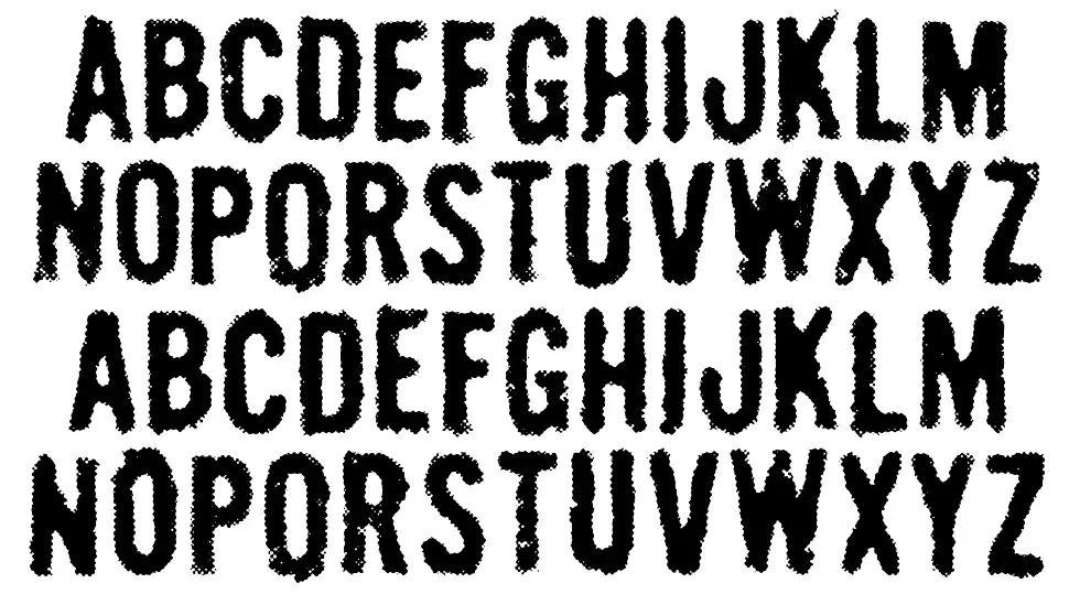 Pulp Headlinesfont specimens