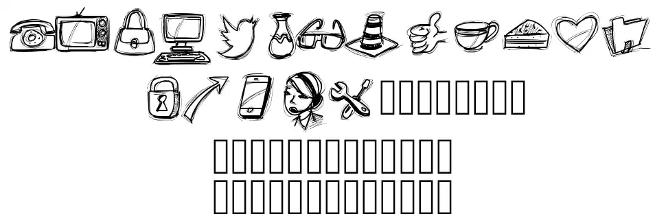 PW Iconsfont specimens