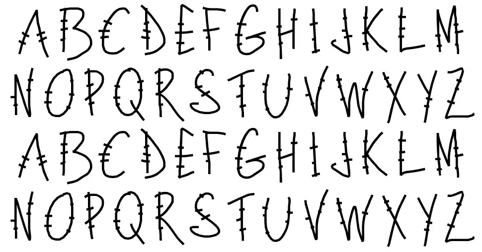 PW Lettres barresfont specimens