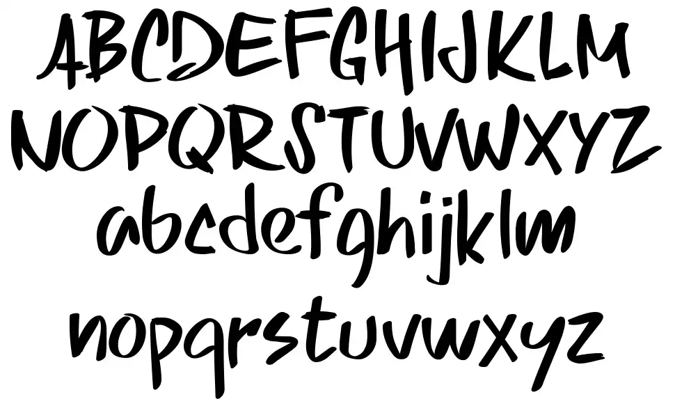 PW Skripttfont specimens
