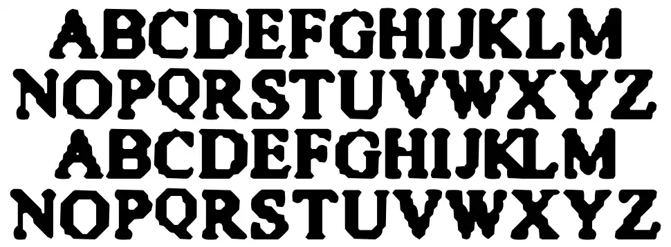 Quite Bluntfont specimens