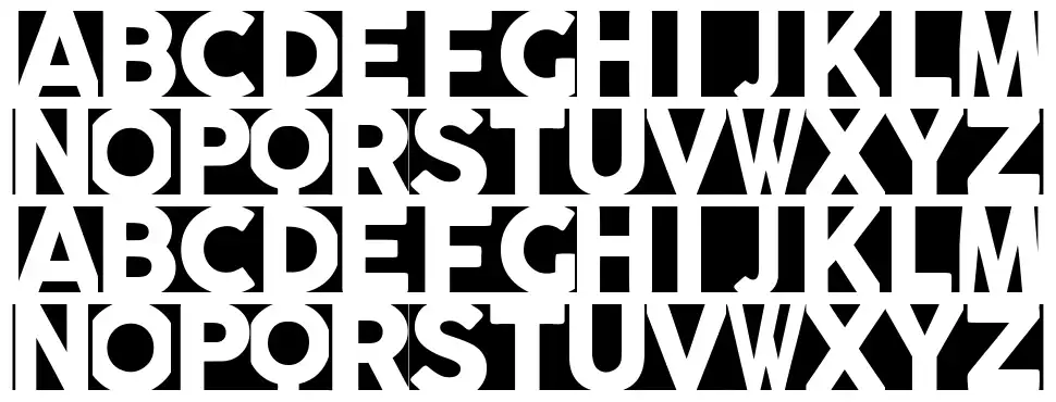 Radicalblockfont specimens