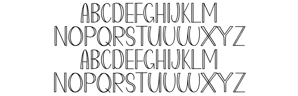 Rainbow Plannerfont specimens