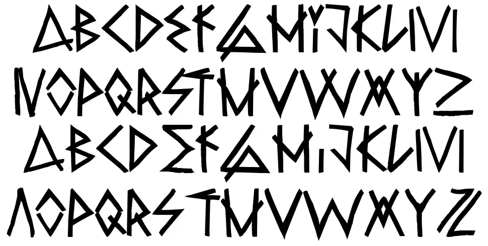 Raw Delta Hand Streetfont specimens