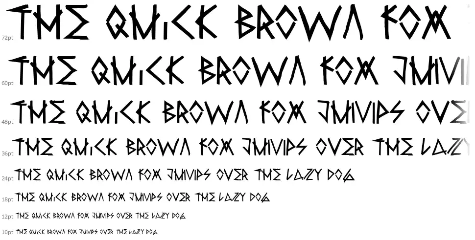 Raw Delta Hand Streetfont waterfall