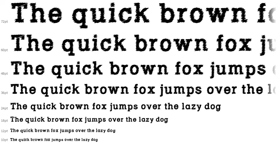 Rowdy Typemachinefont waterfall