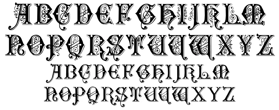 Rubric of 14,389font specimens