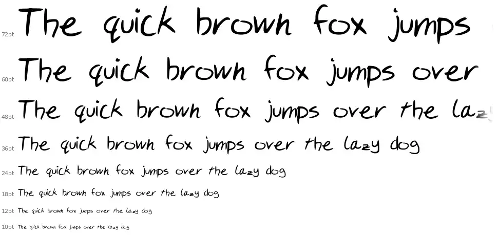 Sammys Scriptfont waterfall