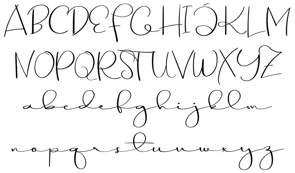 Saxophone Signaturefont specimens