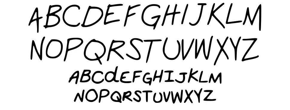 School Workfont specimens
