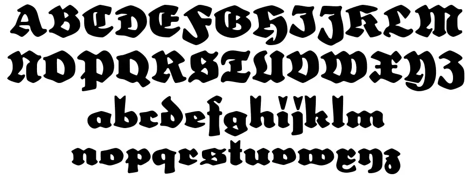 Schulze Werbekraftfont specimens