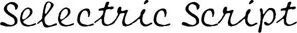 Selectric Script