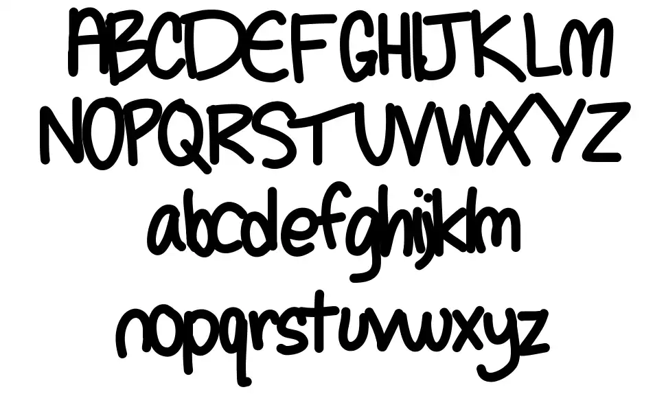 Selenes Handwritingfont specimens