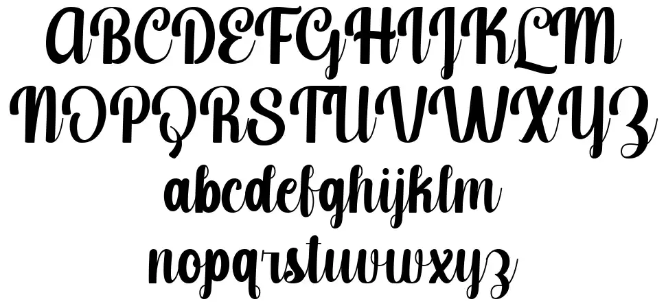 Shining Brightfont specimens