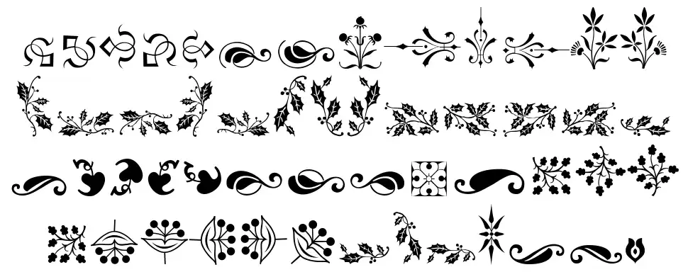 Soft Ornaments Fourfont specimens