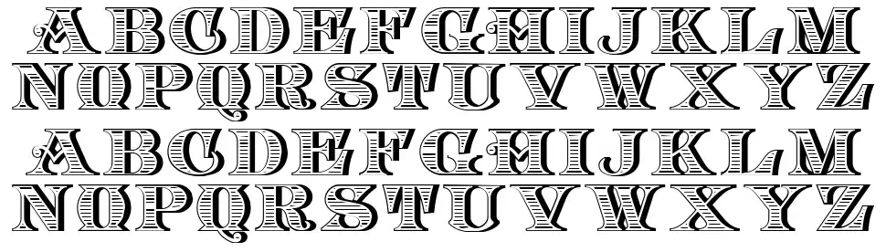 Solo's Steelplatefont specimens