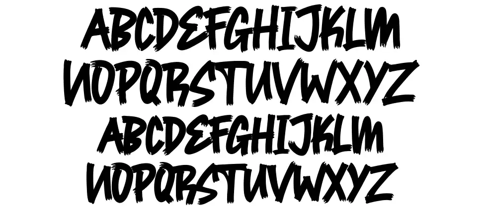 Spooky Brushfont specimens