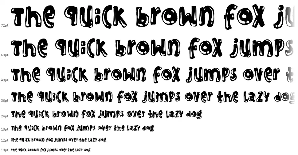 Spooky Luckyfont waterfall