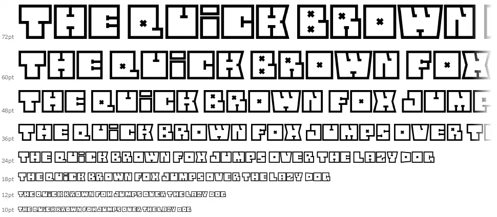 Square Flofont waterfall