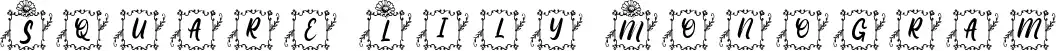 Square Lily Monogram