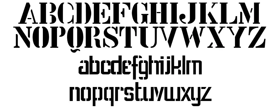 Stencil Intellectafont specimens